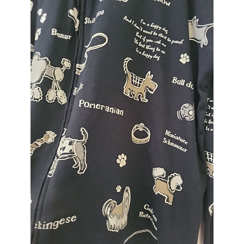 Jess and Jane Dog Town Hooded Sweatshirt Full Zip Rhinestone Black 3X - Picture 5 of 8